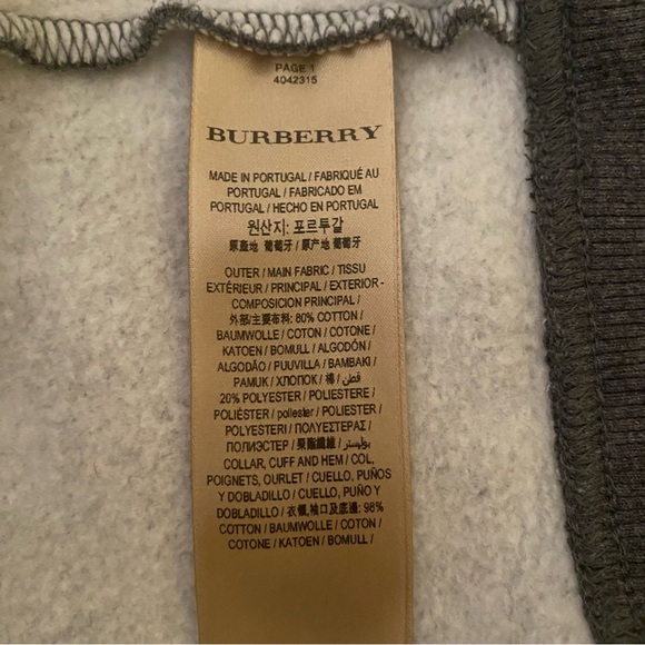 Burberry women’s XL grey crewneck sweatshirt. - Picture 6 of 6